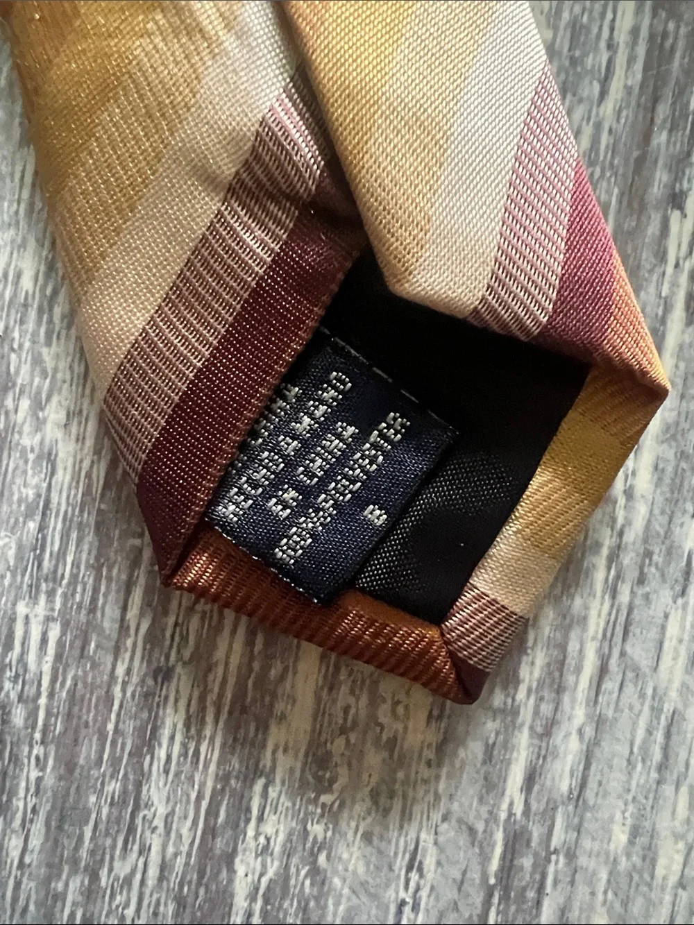 Set of 4 Men's Brown and Gold Striped Silk Tie - Classic Formal Accessory